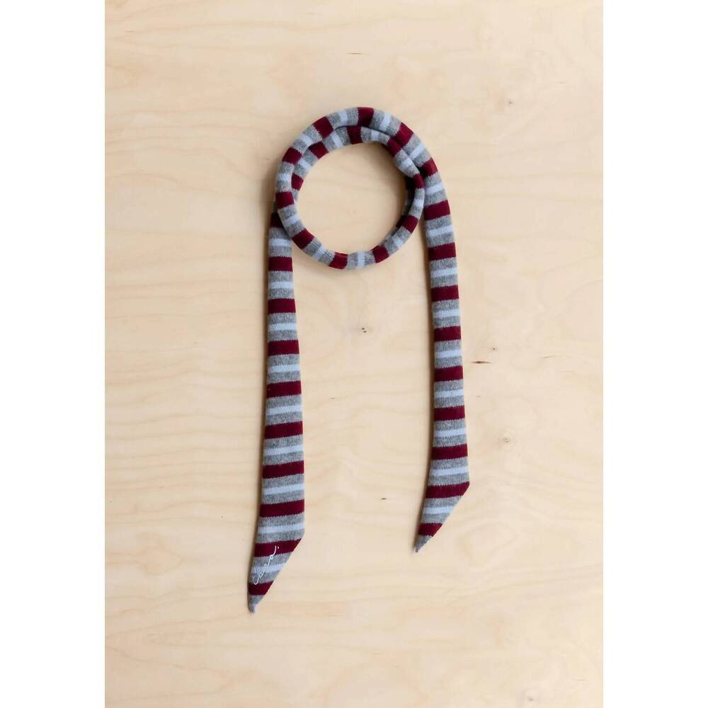 NEW TBCO women's neck tie in burgundy stripe
